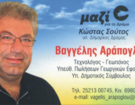 ΑΡΑΠΟΓΛΟΥ ΒΑΓΓΕΛΗΣ – ΜΑΖΙ ΓΙΑ ΤΗΝ ΔΡΑΜΑ