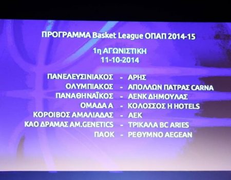 Basket League ΟΠΑΠ: Το πλήρες πρόγραμμα του πρωταθλήματος