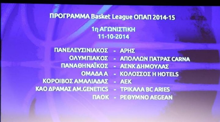 Basket League ΟΠΑΠ: Το πλήρες πρόγραμμα του πρωταθλήματος