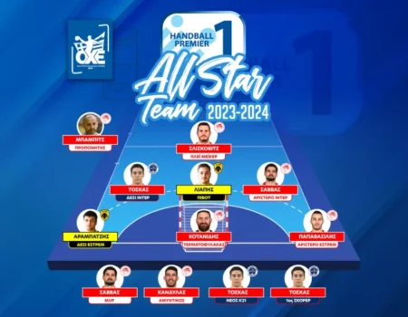 Βαλαβάνης, Τόσκας, Κοτσσιώνης και Κόρσακ στις λίστες των All Star Team της Handball Premier